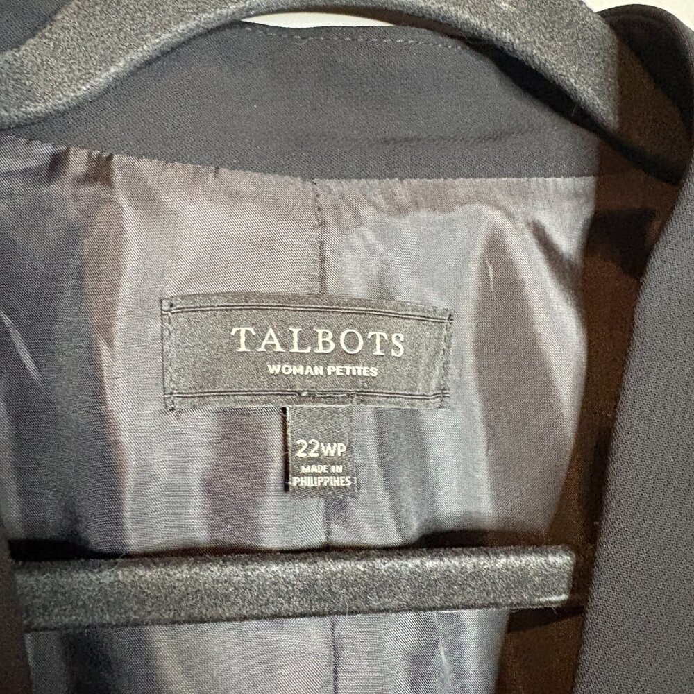 Talbots black one button blazer jacket - image 3
